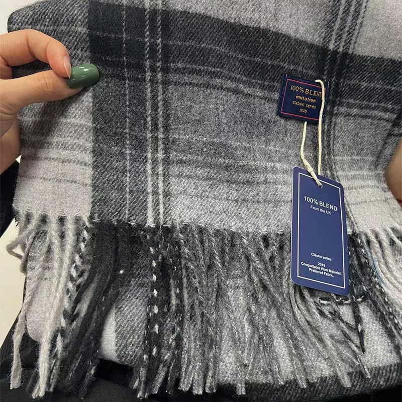 

Женский зимний кашемировый шарф в клетку пашмина роскошный бренд шали и накидки буфанда хиджаб дорожные палантины эшарп теплое одеяло 32x180cm