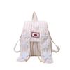 Soft Girl Bunny Ear Backpack With Striped Pattern For Daily Use And Student Commute