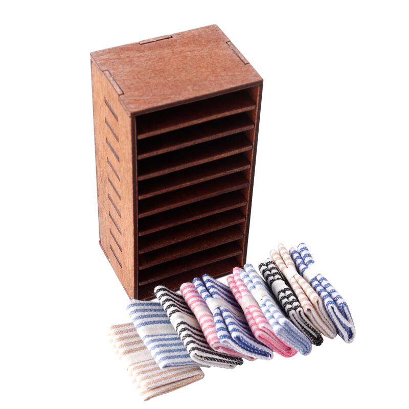 1:12 Puppenhaus Miniatur Simulation Stoffschrank Aufbewahrungsschrank Möbel Hausmodell Dekor Spielzeug Puppenhaus Zubehör