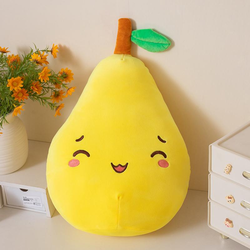 Superweiches Frucht-Plüschtier mit hohem Aussehen Birne Kinder-Erleuchtungs-Fruchtpuppe 25cm