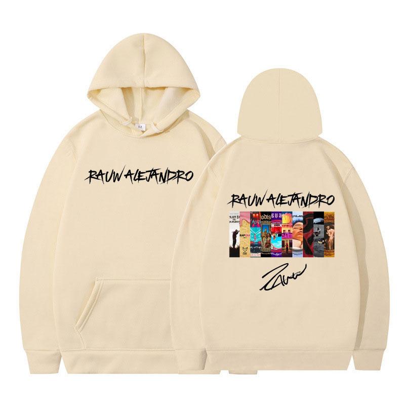 2025 RauwAlejandro Album Cover Print Hoodie Men Women Clothing Fashion Long Sleeve Sweatshirts Oversized Fleece Loose Pullover