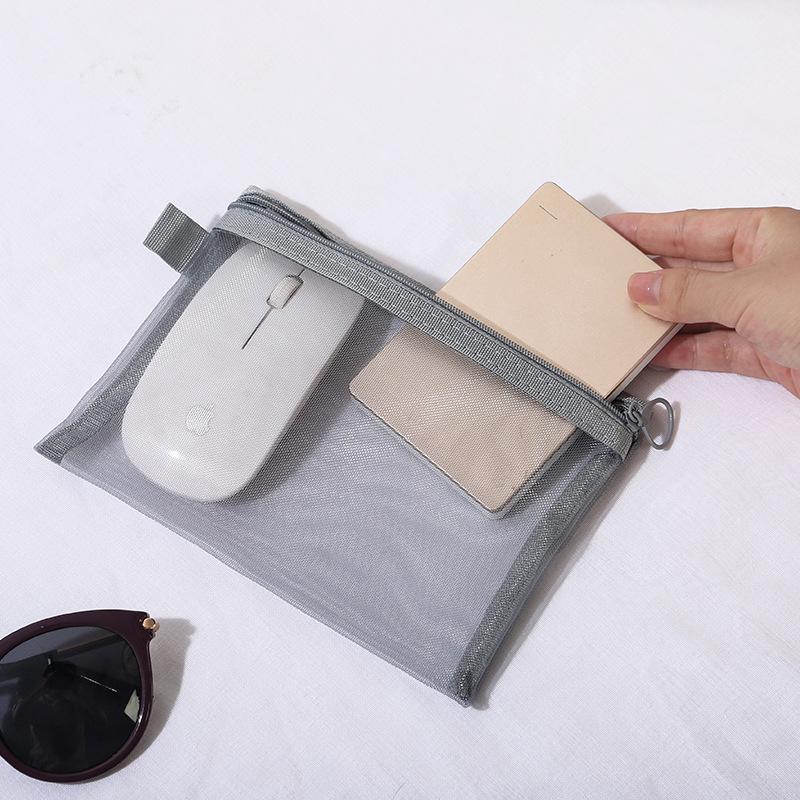 Cestovní úložná taška s velkou kapacitou na kabely, rtěnku, make-up a brýle s automatickým uzavíráním