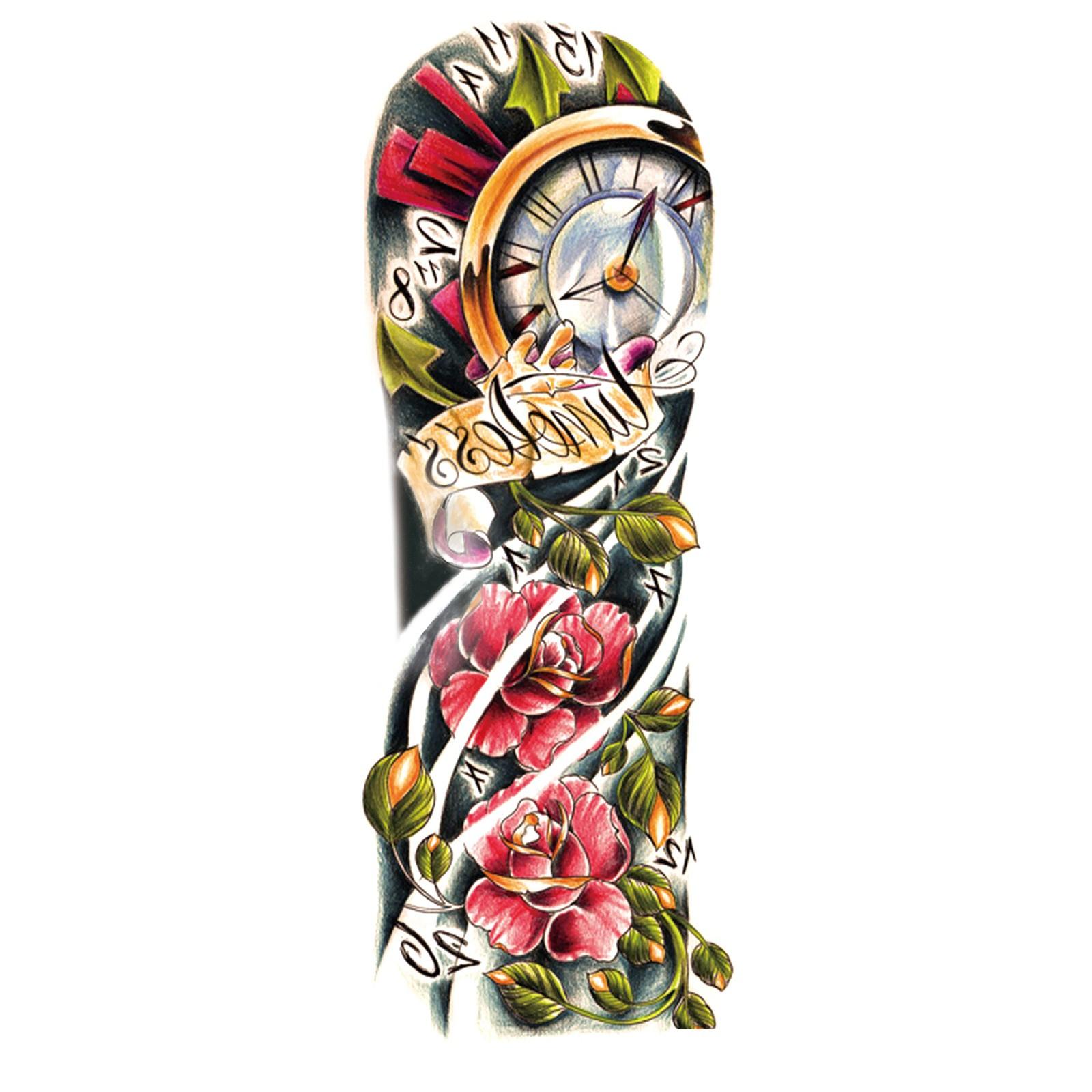 

Полная рука водонепроницаемая мужская рука временная наклейка S поддельная татуировка горячая 3D искусство водонепроницаемая