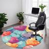 1pc Heart Shapes Office Round Area Rug, Indoor Mat Suitable For Office, Under Office Chairs Bedroom Living Room Home Decor, Room Deco