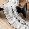 2 mt/los 9 cm breit Schwarz dot Weiß Chiffon Trimmen Plissiert Spitze Stoff Chiffon Spitze Kragen Manschette Trim DIY Decor