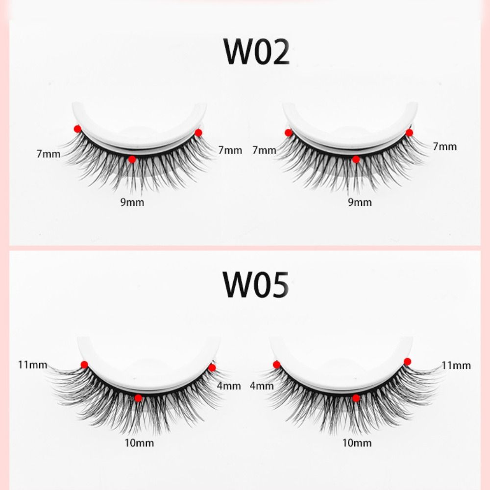 with Spare Tape Glue Free False Eyelashes Long Lasting False Eyelash Clusters  Makeup Tools