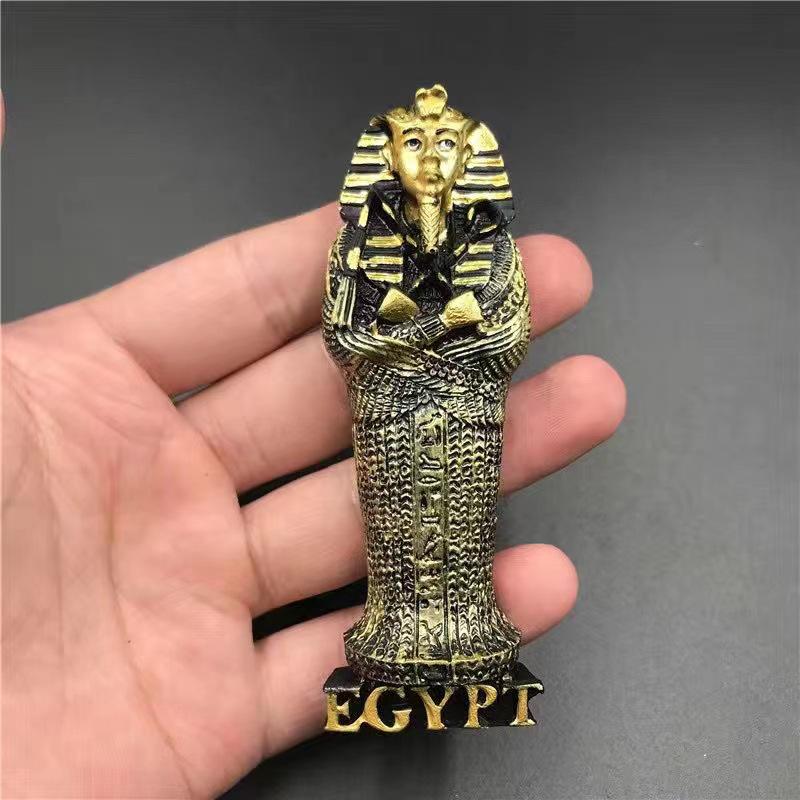 Hand-Painted Egypt Pyramids & Sphinx Resin Fridge Magnet - Tourist Souvenir. Free Shipping!