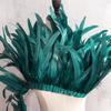 2 Meters/Strip Rooster Tail Cloth Edge Chicken Feather Cloth Strip Performance Dress Skirt Cloth With Shawl Feather Decoration Clothing Accessories
