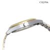 Clefer Serdica Analog White Metal Japanese Silver and Gold Watch, Dial, Strap, Movement, SD-AM327-WTT, Men's,