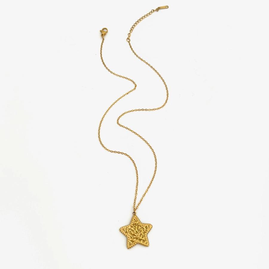 

Peri sbox Trendy Vintage 18K Gold Plated Star Cross Oval Pendant Necklace for Women 316L Stainless Steel Stackable Daily Jewelry