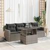 Vidaxl 5-Cz. Set da Giardino, Cuscini, Rattan PE Grigio