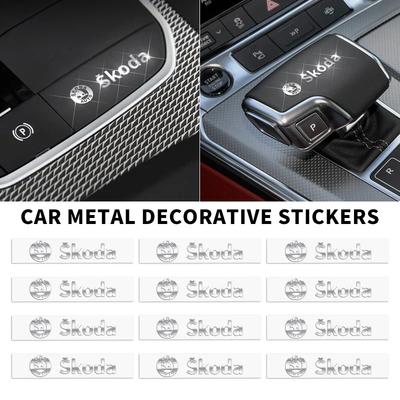 Pioneer Badge Aluminum 3D Car Audio Stickers For Enyaq A7 Octavia Kodiaq Fabia Superb Rapid Kamiq Karoq Derivati Yeti