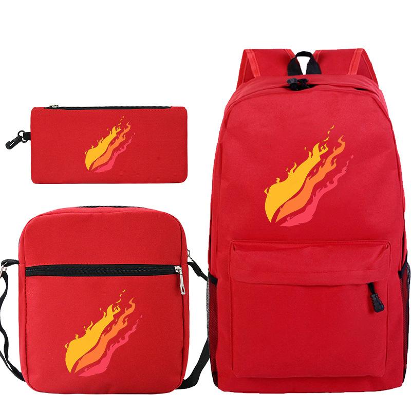 Backpack Casual Student Schoolbag Small Shoulder Bag Pencil Bag Three-piece Set
