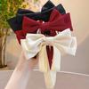 Hairpin Smooth Satin Hand-Sewn Three-Dimensional Ribbon Large Bow Hair Clip Hair Styling Tool Hair Accessories