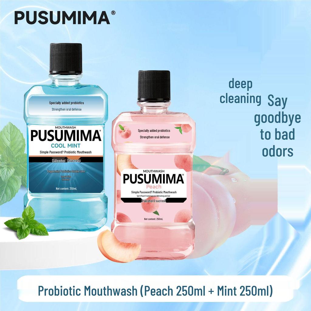 Minty Probiotic Antibacterial Mouthwash: Fresh Breath, Long-Lasting, Sugar-Free, Portable.