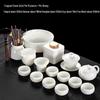 Handun White Ceramic Mutton Fat Jade Kung Fu Tea Set
