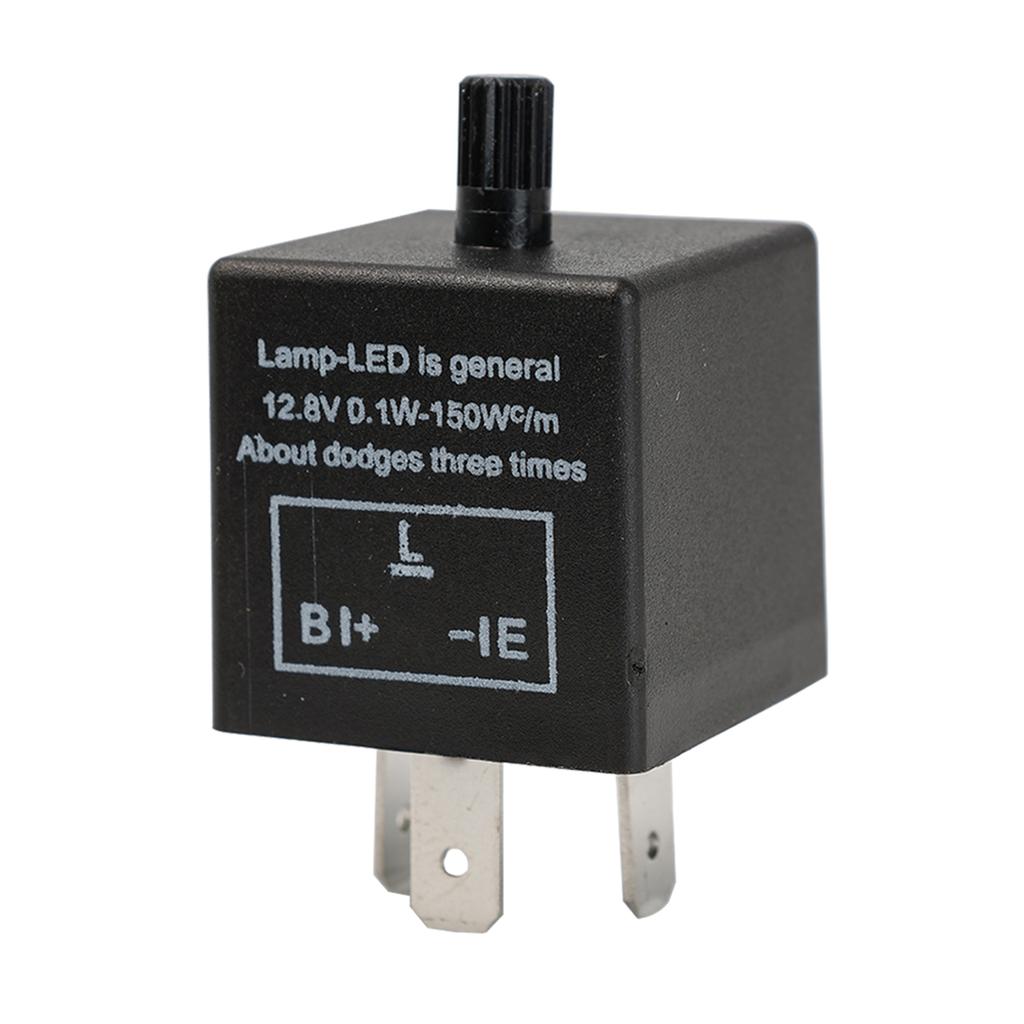 12.8V 3Pin Adjustable LED Flasher Relay Turn Signal Lights LED Flashing Converter Tool Electronics Regulator Kit Auto Motorcycle