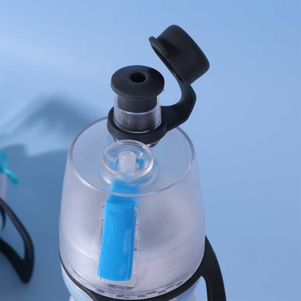 Spray Cup Drink Spray Cup PE Sport Fitness Water Cup Double Layer Cooler Spray Water Bottle Summer