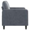Vidaxl 2-Seater Sofa, Dark Grey, 120 Cm, Upholstered In Velvet