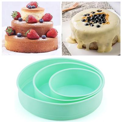 Silicone Cake Mold 4 6 8 10 Inch Easy Demoulding Heat Resistant DIY Round Shaped Pastry Mould for Kitchen