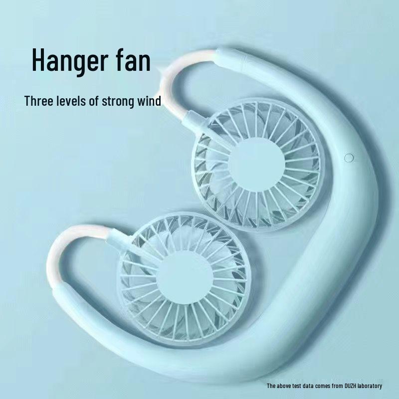 USB Rechargeable Silent Neck Fan: Compact Portable Electric Fan for Dorms, Sports & Students Low Wind [No Battery, Plug-in]