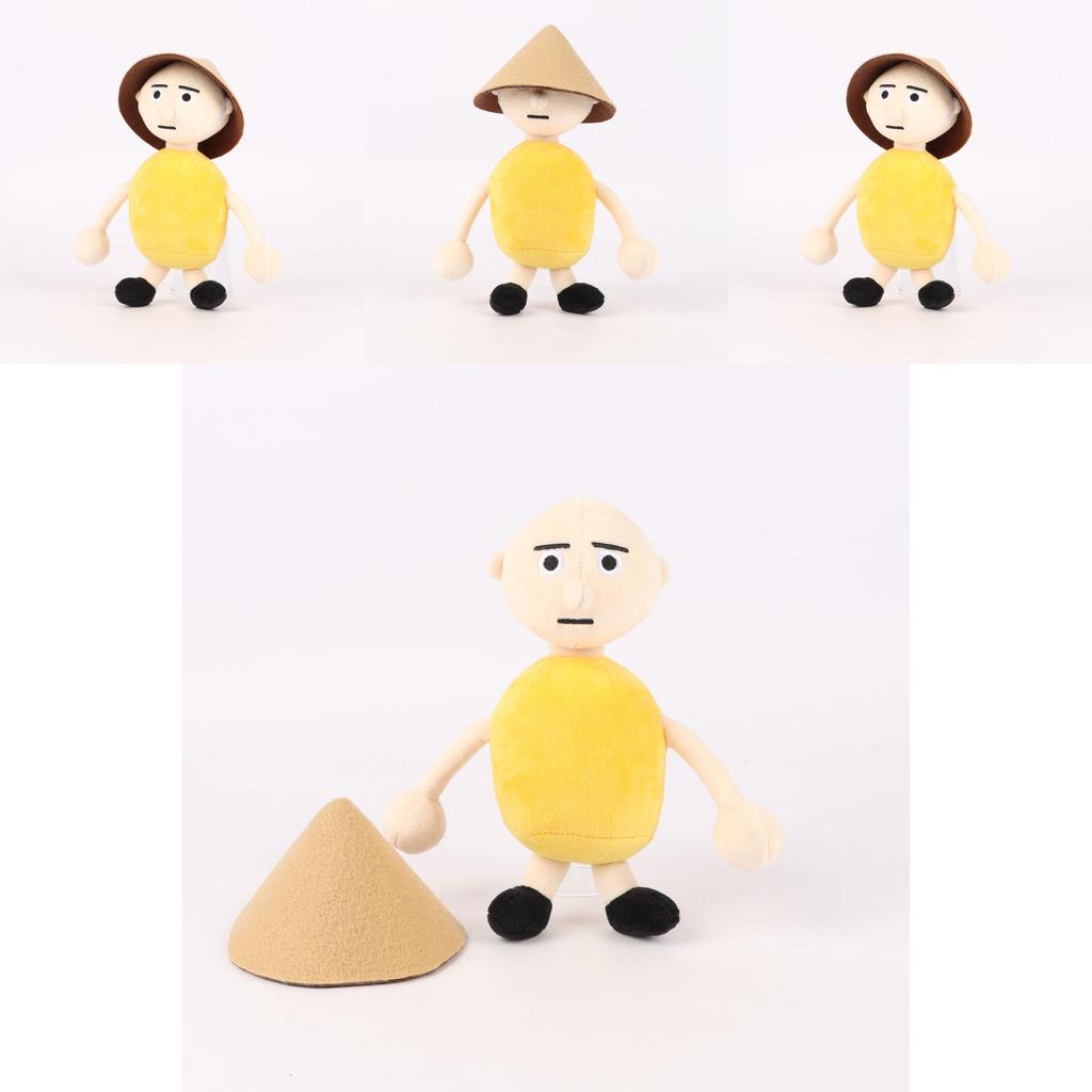 New Multiplayer Platform Golf Plush Toy Figure Cartoon Character Pp Cotton Short Plush Customized Yellow 25cm 0.09kg