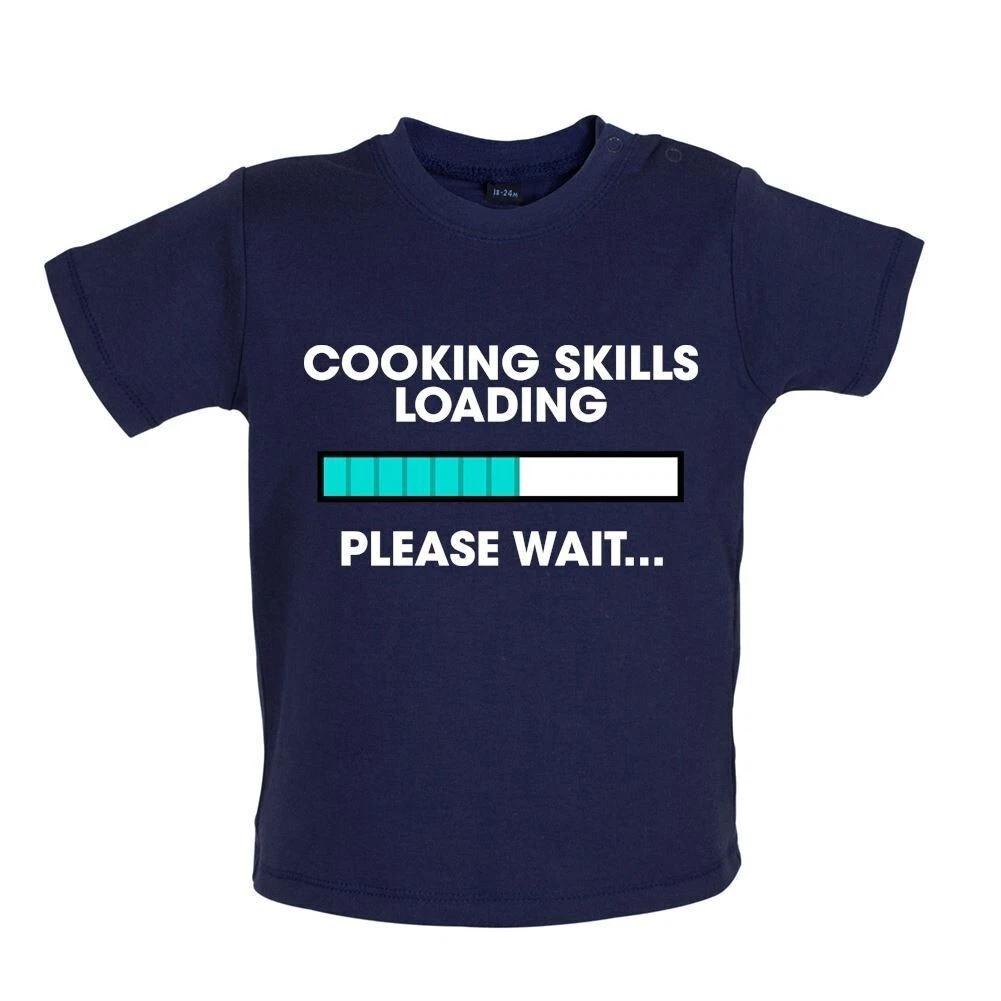 Kitchen Skills Loading Please Wait - Kids T-Shirt Tees Top - Chef Bake Baker 100