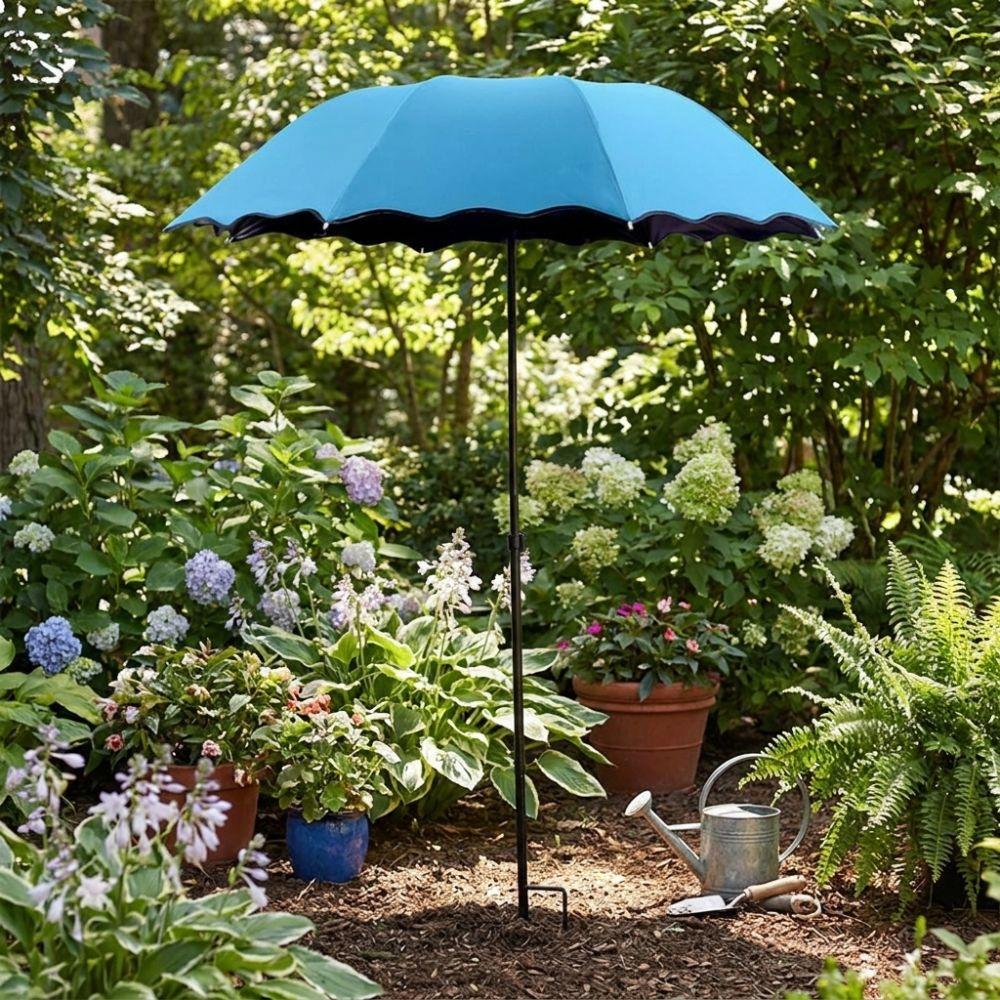Sombrilla Grande para Sombrear Plantas de 95 cm Tela Resistente a la Intemperie Protección UV Sombrilla de Jardín Protección Solar Estaca Metálica Sombrilla de Pesca
