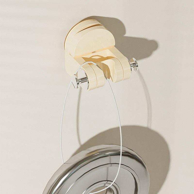 Wandmontierte Duschhalterung Hängebasis Stanzfreier Duschkopfhalter 360° Drehung Selbstklebender Duschdüsenhalter Küche