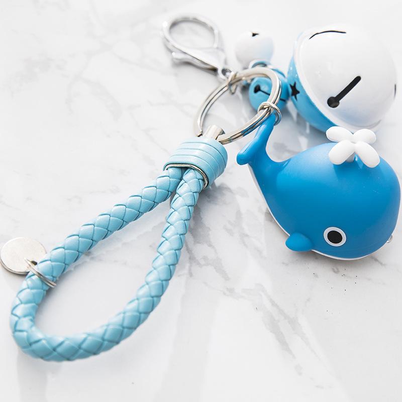 Whale LED Sound Keychain Mini Flashlight & Bag Pendant