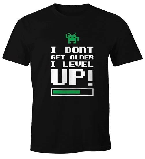 Men s T-Shirt I don t get older I level up Fun Shirt Moonworks S