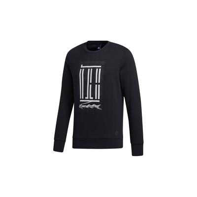 adidas Logo Print Crewneck Sweatshirt Men Sweatshirts Black GM4479