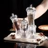KEMORELA 1PCS Spices Mill Shaker Acrylic Manual Pepper Grinder Salt Spices Mill Shaker Transparent Kitchen Grinding Tool