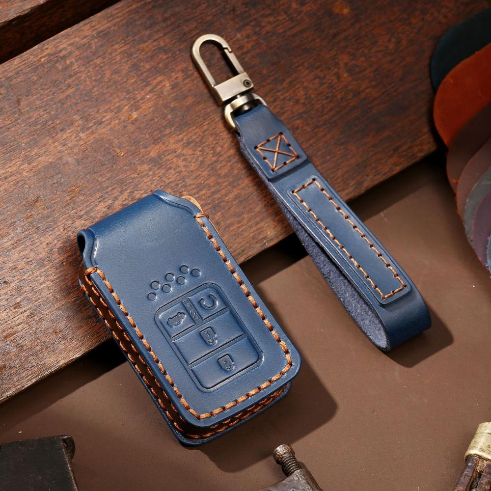 Custom Fit Honda Key Cover for Civic Accord Genuine Leather Handmade Car Key Holder Protective Case