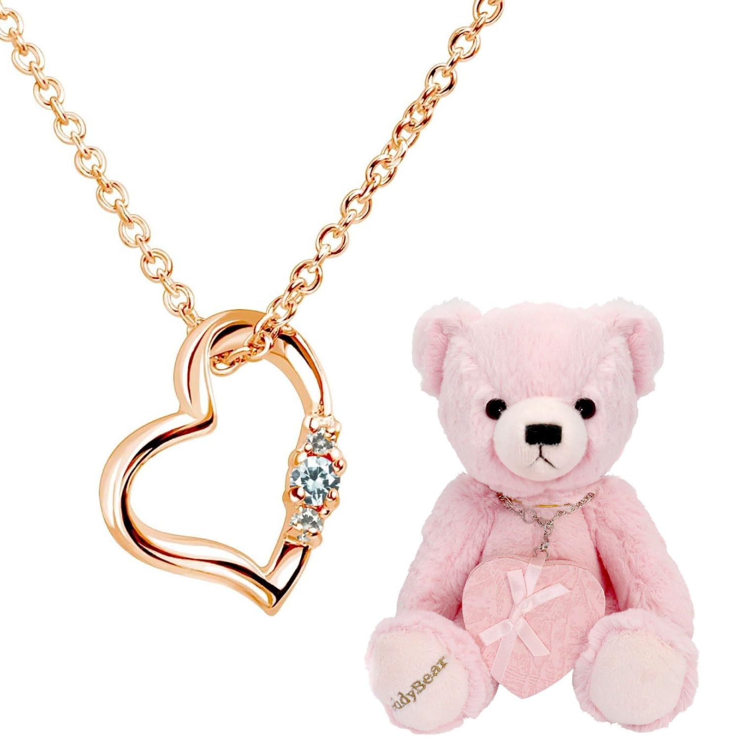 

Ожерелье с натуральным бриллиантом Love Heart Pink Color Blue Topaz Teddy Bear Pink [Sears] Womens (ноябрь) 1491p-tdt-01-p11