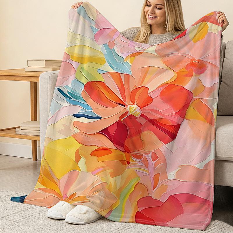 Pill-Resistant Soft Flannel Fleece Blanket Skin-Friendly All-Season Warm Throw, Decorative for Home, Christmas & Halloween