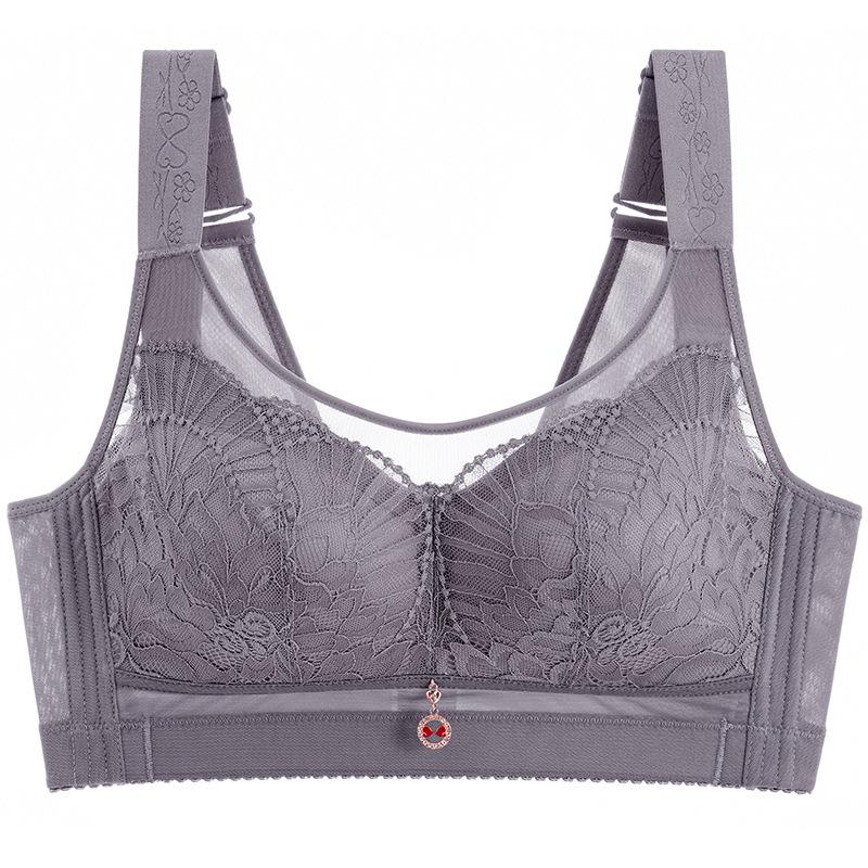 Undergarment Women's Anti-sagging Thin Strapless Bra Vest Style Gathering and Retracting Breasts Large-sized Bra