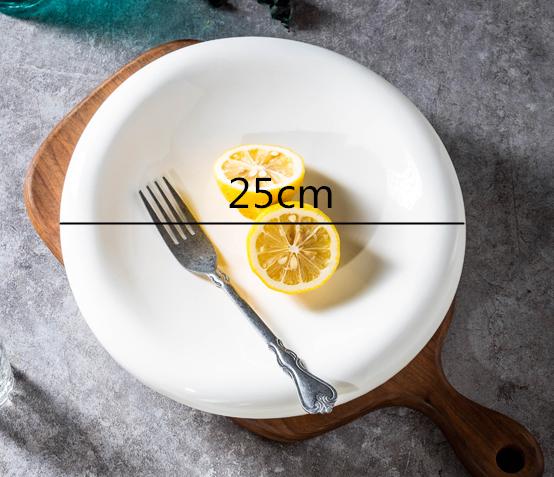 Pure White Ceramic Plate Irregular Dinner Plate Dish Fruit Tray Salad Bowl Dessert Plates Hotel Restaurant Decorative Tableware