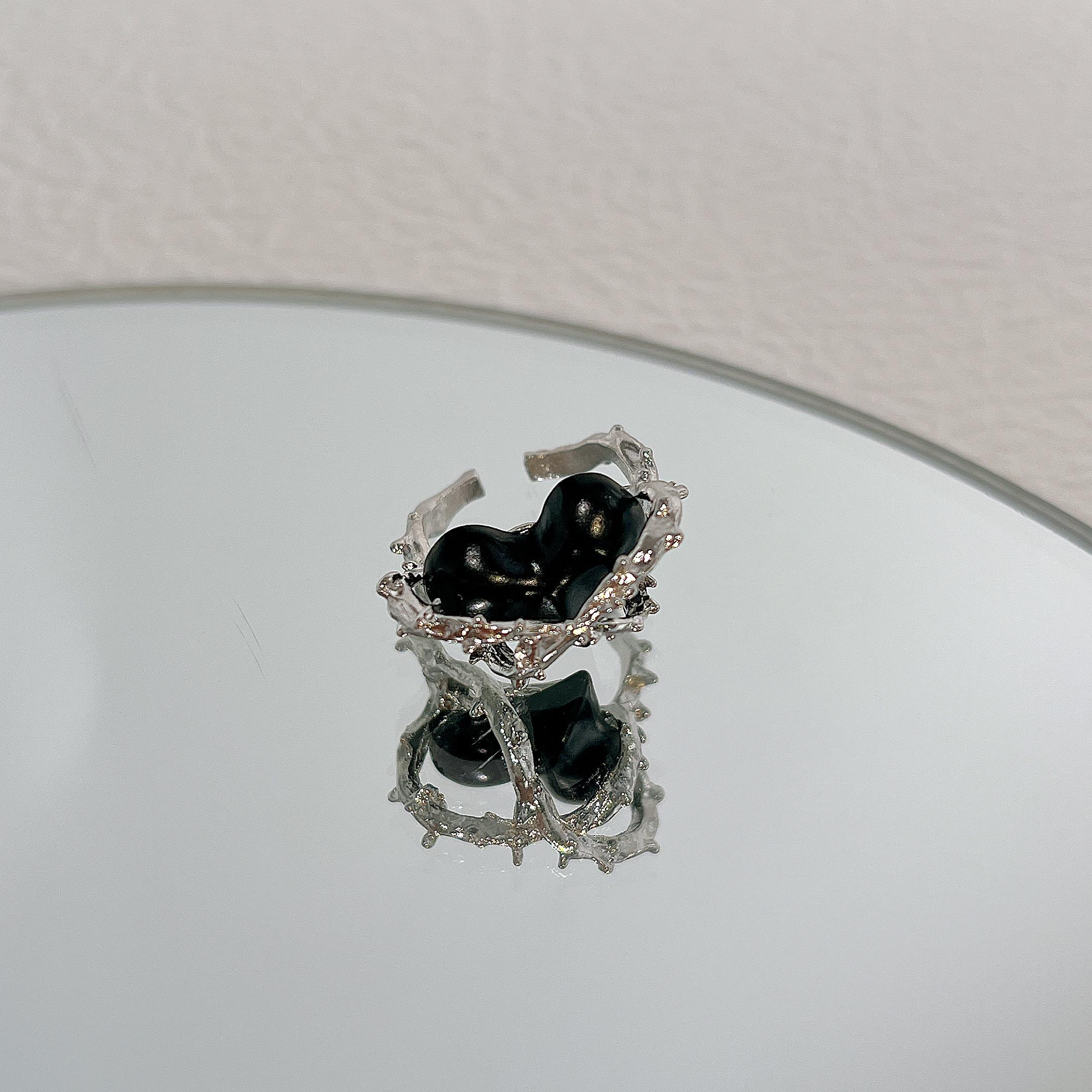 

17 км Y2K кольца с кристаллами Kpop сердце регулируемое кольцо нерегулярной геометрии панк винтажные кольца набор для женщин девочек новые модные украшения