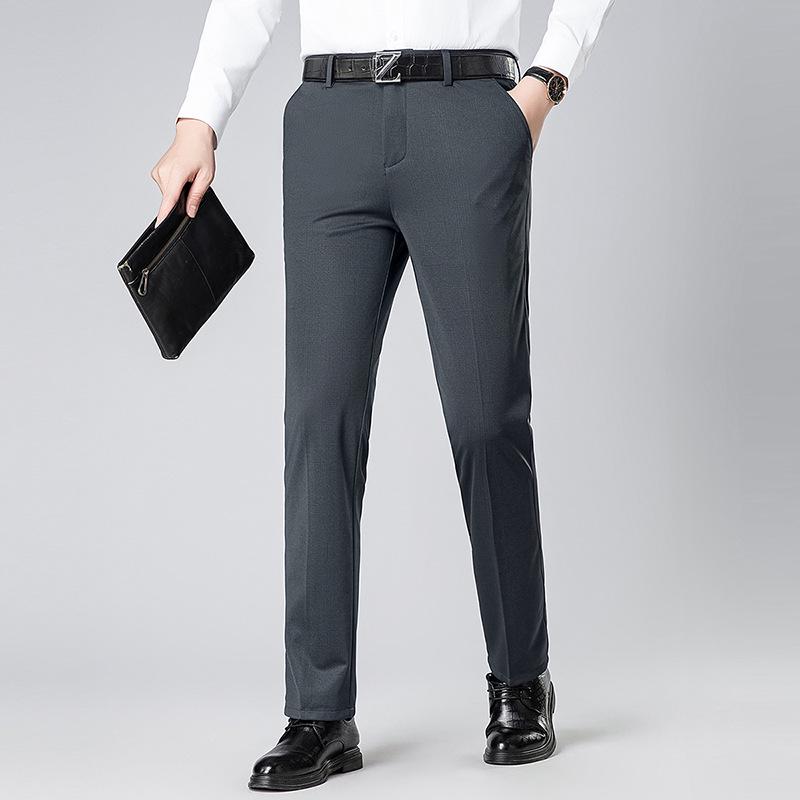 2026 Spring/Summer Men's Tencel Ice-Cool Casual Pants - Straight-Leg, Versatile Comfort for Middle-Aged Men