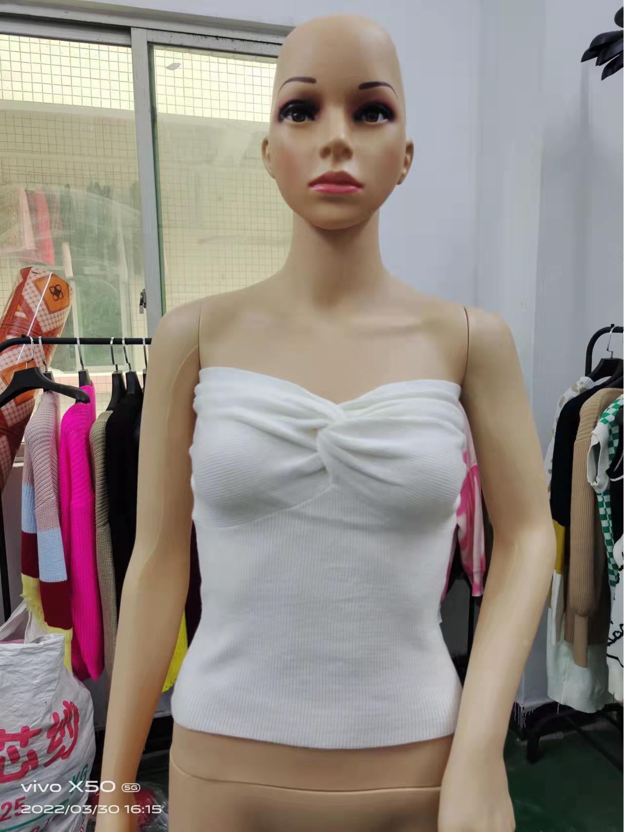 

Женская трикотажная майка с открытой спиной 2024 года — европейский и американский стиль Large белый