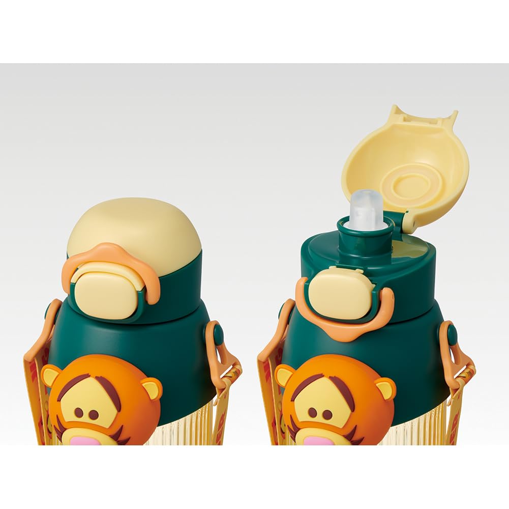 Skater 590ml Water Bottle with Disney Tsum Tsum and Tigger Mascot Cute Straw for Boys and Straw, Design, Type, Girls, Kids, PMSHP6-A