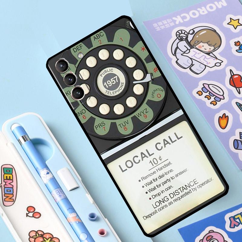 Retro Telephone Rotary Dial Cover For Samsung Galaxy S23 S21 FE S20 FE S22 Plus Note 20 Ultra Note 10 S8 S9 S10 Plus Case