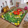 Red Lily Floral Pattern Design Patterned carpet, suitable as a non slip play mat for the living room and bedroom sofa