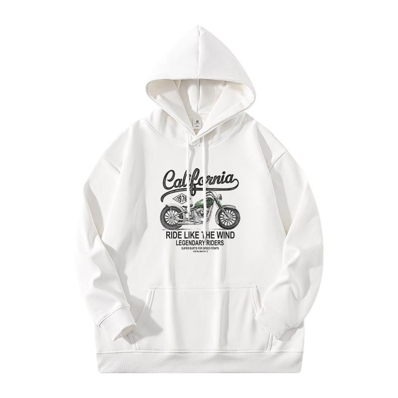 Men's Oversized Hooded Fleece-Lined Sweatshirt - Trendy Spring & Autumn Jacket