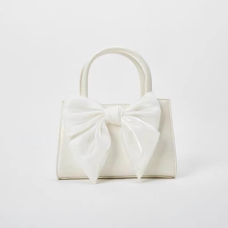 Sweet Girl Bow Hand Bag Women'S High-End Commuting Shoulder Messenger Bag Small Square Bag Women