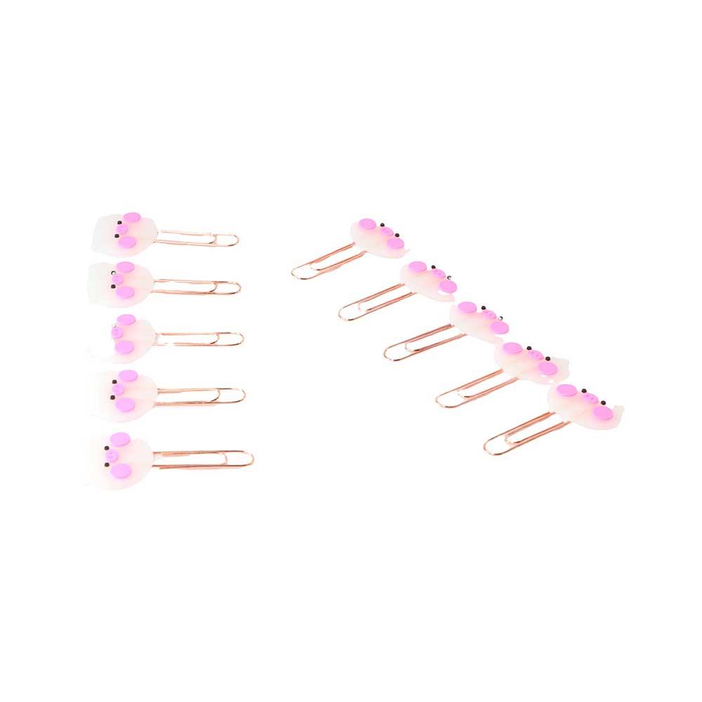 

Cartoon Fruit Animals Paper Clips Bookmark School Office Supplies Stationery 10pcs