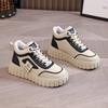 High Cut Thick Soled Dad Shoes  Autumn New Versatile Design Sense Casual Sports Women's Height Increasing Vulcanized Shoes