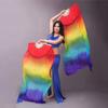 120cm Length Practice Dancer Tool Multicolors Square Dancing Belly Dancing Fan  For Kid Women