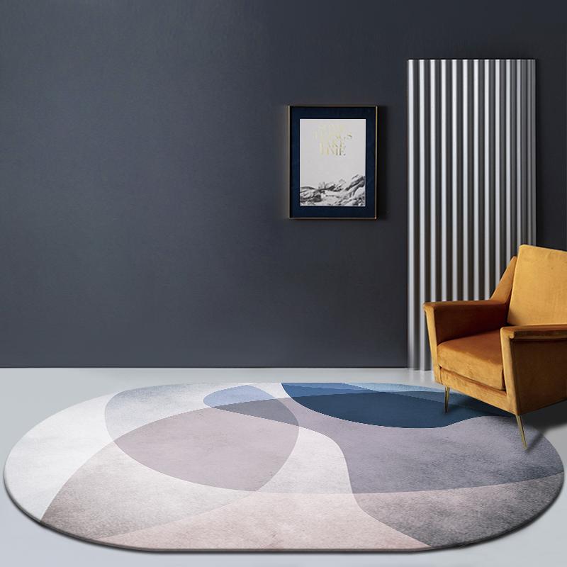 

Ковры в современном стиле для гостиной, толстый плюшевый коврик для пола в лаунж-зоне, большой ковер для декора спальни, овальный ковер, пушистый мягкий коврик для гардеробной 80*120cm